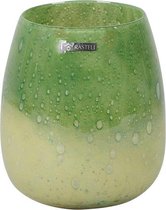 Rasteli Vaas Glas Groen-Gemêleerd D 17.5 cm H 19.2 cm‎‎