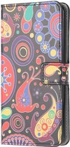 Samsung Galaxy A21s Portemonnee Hoesje met Paisley Bloem Print