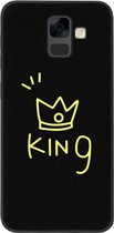 ADEL Siliconen Back Cover Softcase Hoesje Geschikt voor Samsung Galaxy A6 Plus (2018) - King Goud