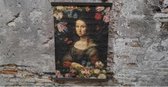 ZoeZo - Wandkleed - Mona Lisa - op perkament - 83 x 60 cm
