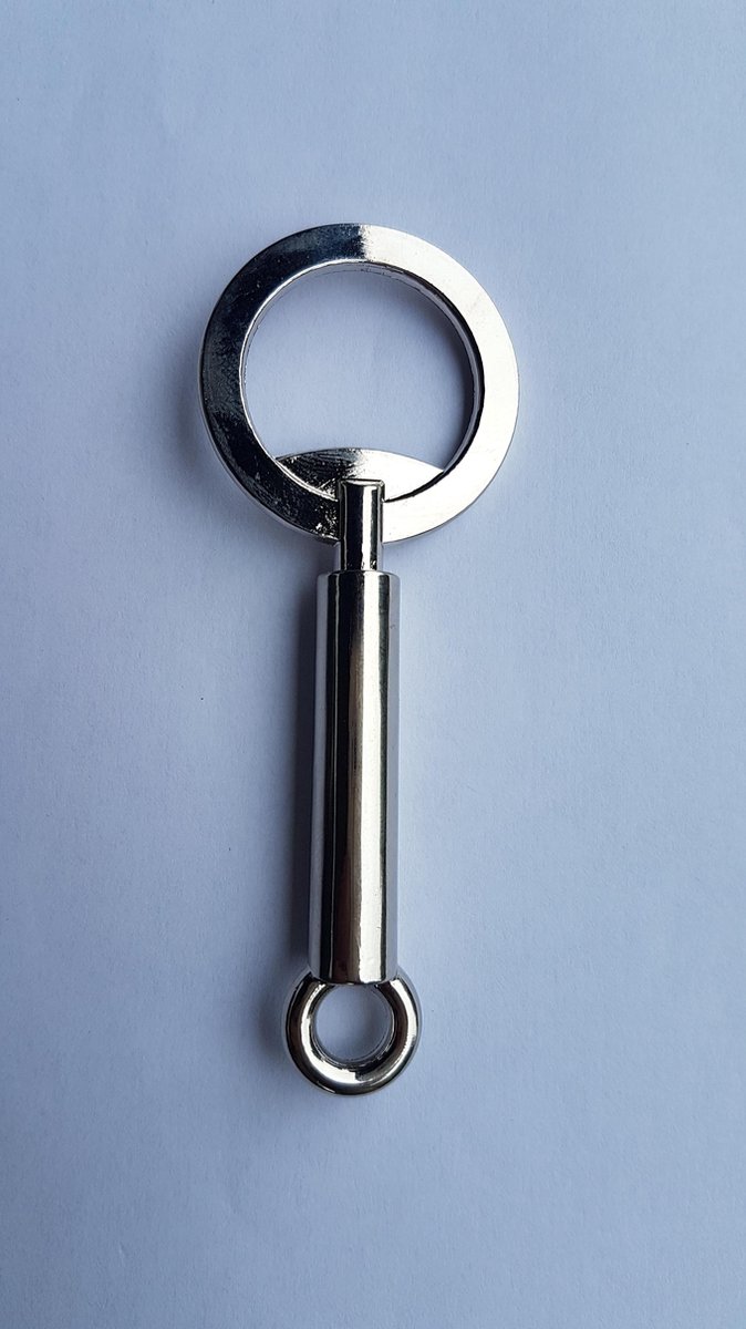 Flesopener Modern in metaal 9.5cm 70g.