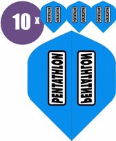 ABC Darts - Dart Flights - Pentathlon classic Licht Blauw - 10 sets (30 st.)