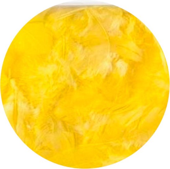 50- Gele- Veertjes- 5-10 cm-Kanarie geel- Decoratie- Mobiel- Sieraden  maken- Huis... | bol.com