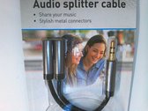 Audio splitter cable 1x3.5m naar 2x3.5