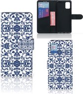 Telefoon Hoesje Geschikt voor Samsung Galaxy A31 Book Case Flower Blue