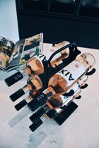 Ferro Duro - staand wijnrek - 6 flessen - zwart - flessenrek