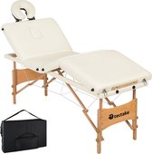 tectake -  4 zone massagetafel Kim  + tas wit - 403405