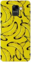 ADEL Siliconen Back Cover Softcase Hoesje Geschikt voor Samsung Galaxy A8 Plus (2018) - Bananen