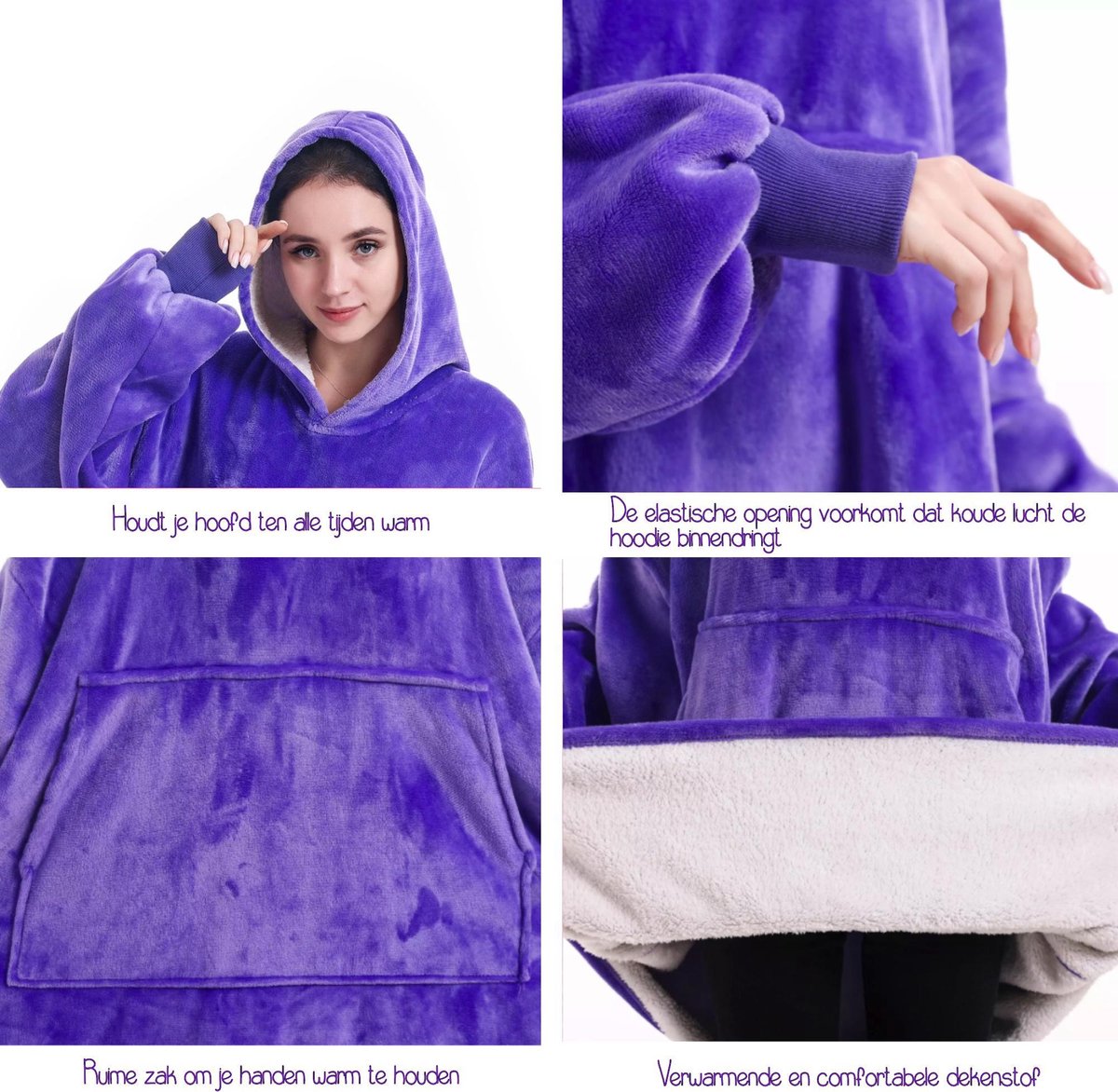 JAXY Hoodie Deken - Snuggie - Snuggle Hoodie - Fleece Deken Met Mouwen - Hoodie Blanket - Voor Vrouwen en Mannen - Oversized Hoodie - Sushi Roze