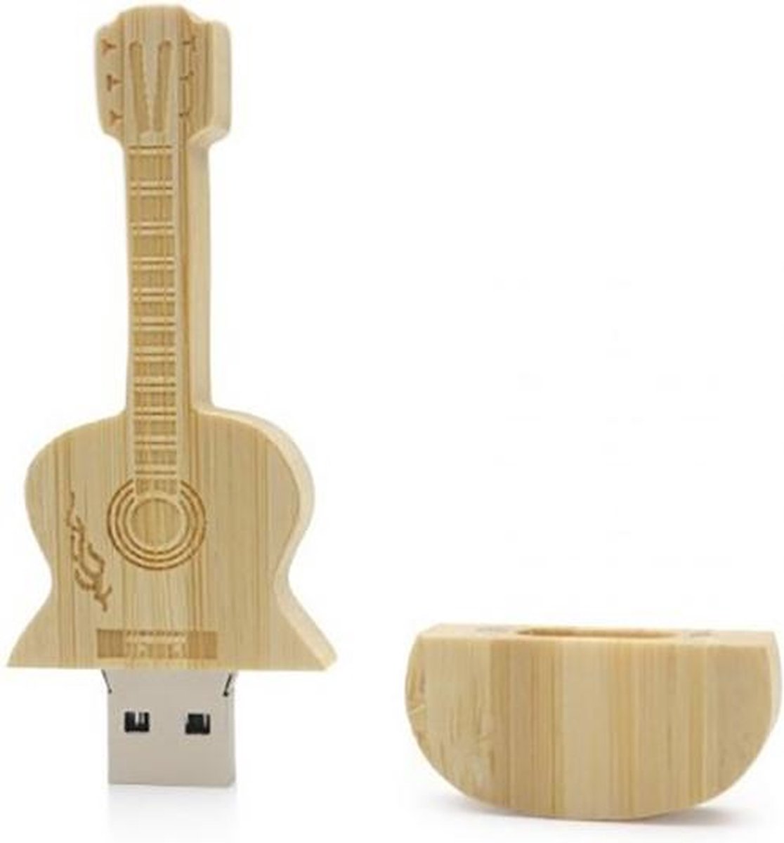 Porté-clé guitare en bois clé USB: 6 capacités, de 4 à 128 Go