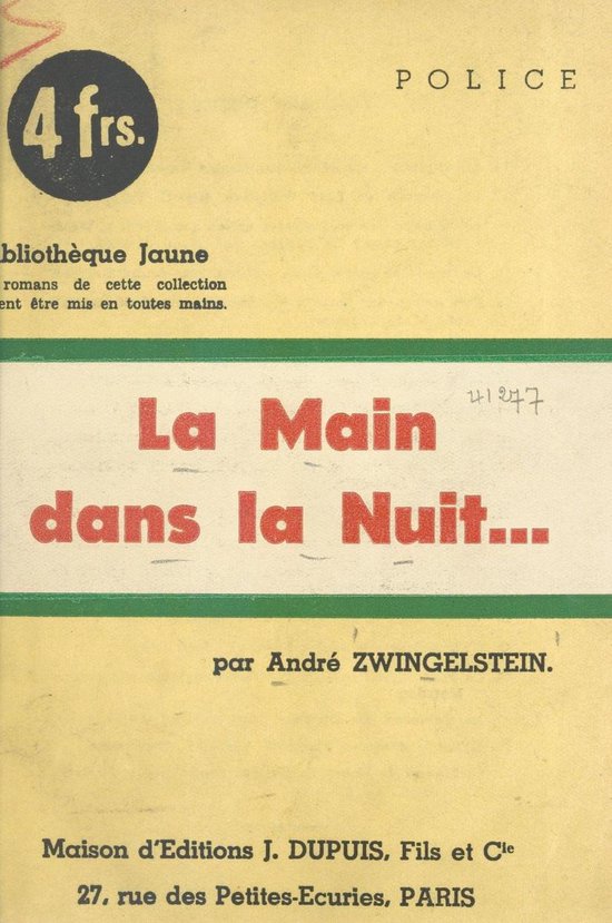 La main dans la nuit... - cover