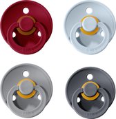 Bibs fopspeen 18+ maanden |Set 4 stuks|Ruby, Baby Blue, Cloud, Iron|Maat 3|T3