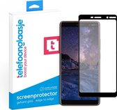 Nokia 7 Plus Glazen Screenprotector (VOLLEDIG DEKKEND) (ZWART) | Tempered glass | Gehard glas