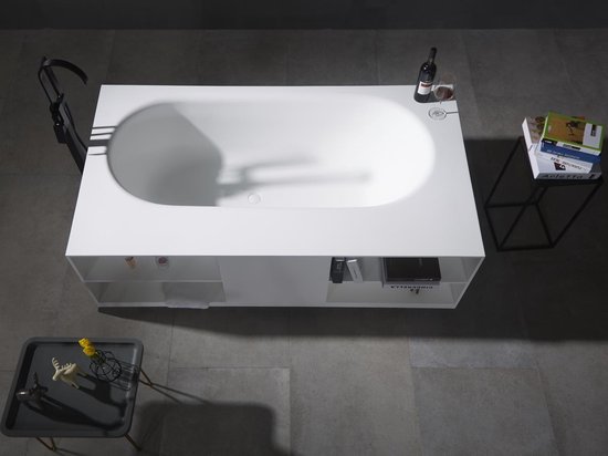 Baignoire autoportante Mawialux  | Surface Solid | 180x100 cm | Blanc mat | ML-100-VBMG- MW