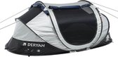 Deryan Luxe Cocoon Pop Up Tent - Anti-UV 50+ 2 Seconds - Zilver/ Zwart - 2 Persoons