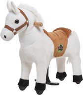 Animal Riding Paard Snowy Wit XS / Mini - Rijdend paardenspeelgoed - paardenspeelgoed - zadelhoogte 44 CM - Afneembaar zadel.