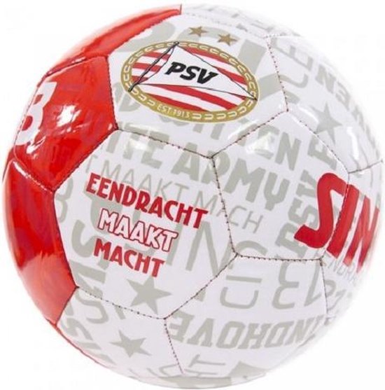 PSV Voetbal Teksten Rood Wit ( maat 5)  OPGEPOMPT