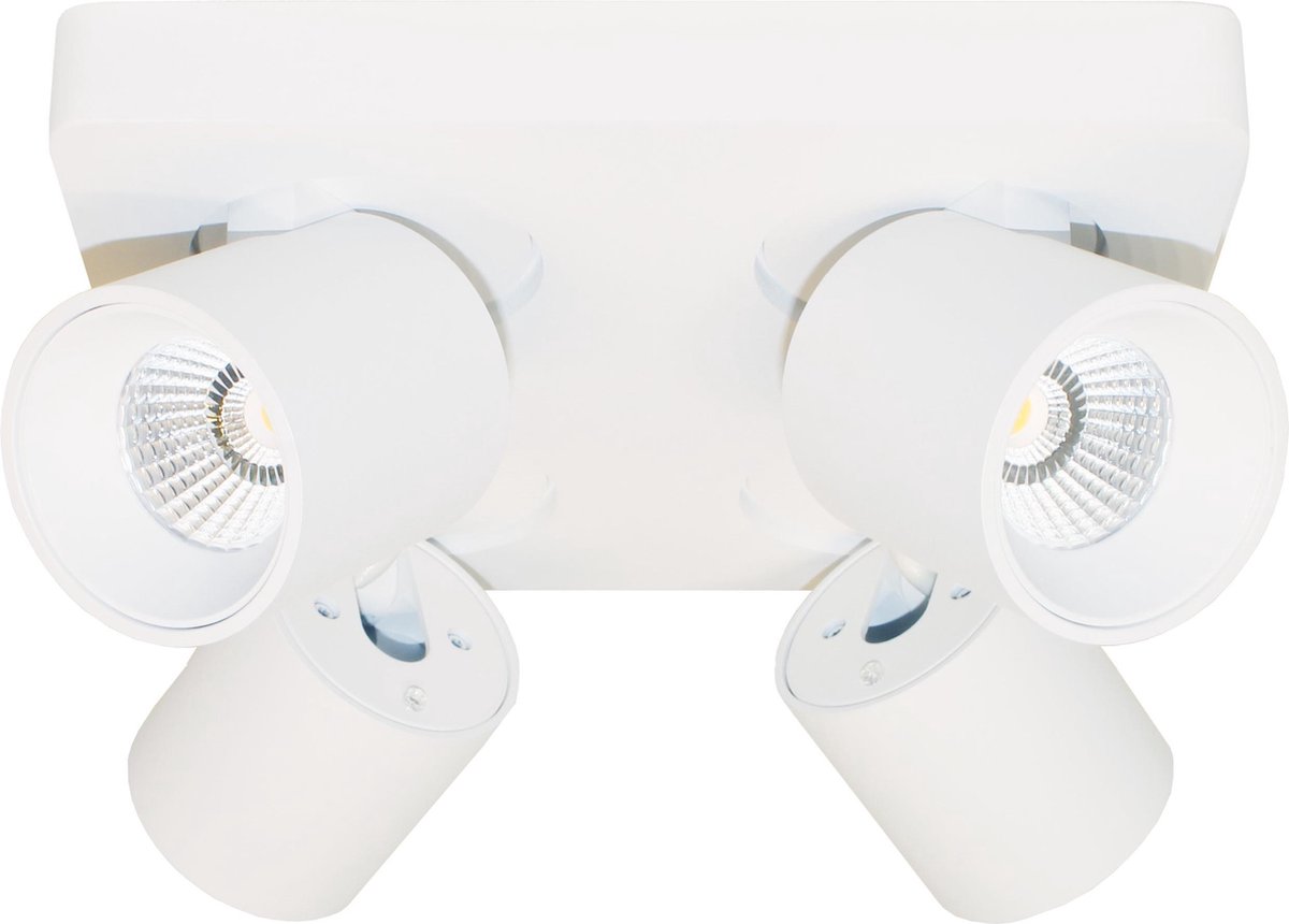 Plafondlamp Laguna 4L Wit - LED 4x6W 2700K 4x540lm - IP20 - Dimbaar > spots verlichting led wit | opbouwspot led wit | plafondlamp wit | spot led wit | led lamp wit | design lamp wit