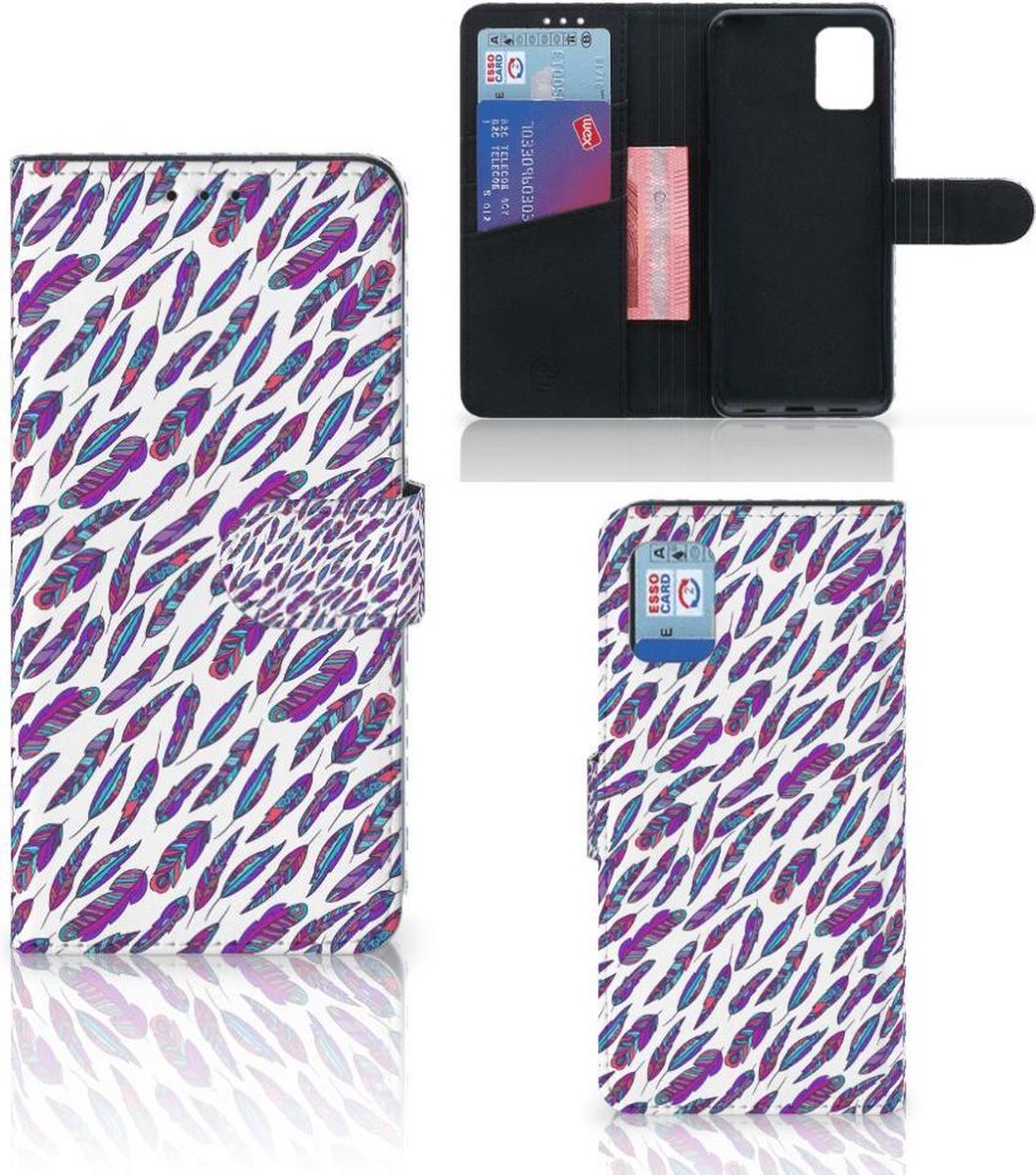 Samsung Galaxy A31 Telefoon Hoesje Feathers Color