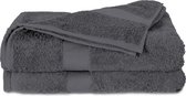 Twentse Damast baddoek Antraciet 2 stuks 60X110 cm