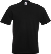 Fruit Of The Loom Heren Super Premium T-shirt met korte mouwen en ronde hals (Zwart)