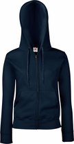 Fruit Of The Loom Vrouwen Dames-Fit sweatshirt met capuchon (Donker Marine)