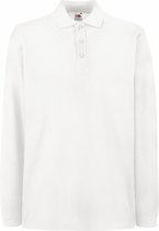 Fruit Of The Loom Heren Premium Poloshirt Met Lange Mouwen (Wit)