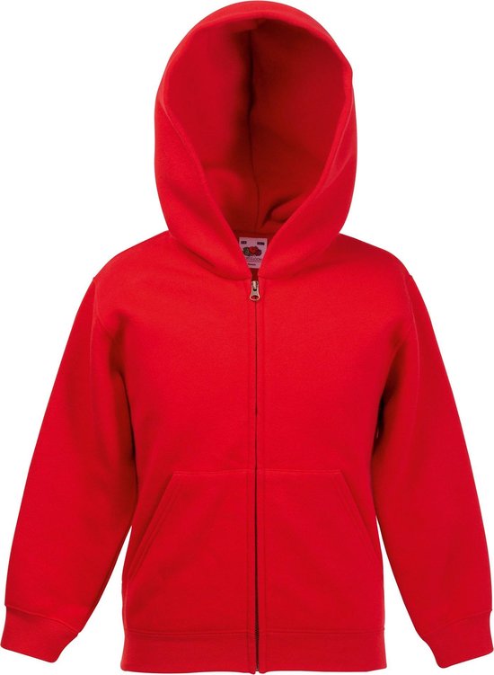 Fruit of the Loom Kids Sweatshirt met capuchon, zwart, 116 cm