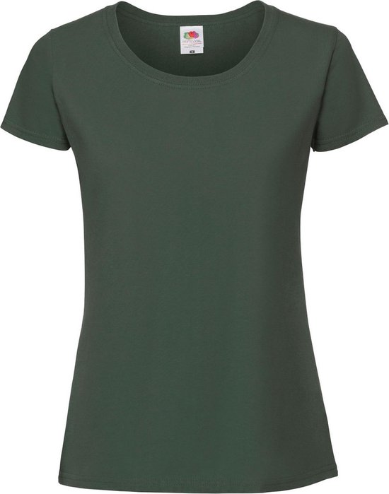 Fruit Of The Loom Vrouwen / Dames Ringgesponnen Premium T-Shirt (Racing Groen)
