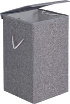 MIRA Home - Wassoorteerder - Wasmand - Basic - Linnen/MDF/Katoen - Grijs - 36x36x66