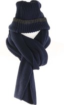 Mooie sjaal & muts set - Blauwe sjaal en muts - TRESANTI sjaal en muts - Warme sjaal en muts