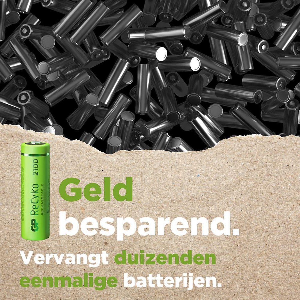 GP Batteries 2100 mAh AA Oplaadbare batterij Nikkel-Metaalhydride (NiMH ...