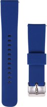 Shop4 - Samsung Galaxy Watch 42mm Bandje - Siliconen Donker Blauw