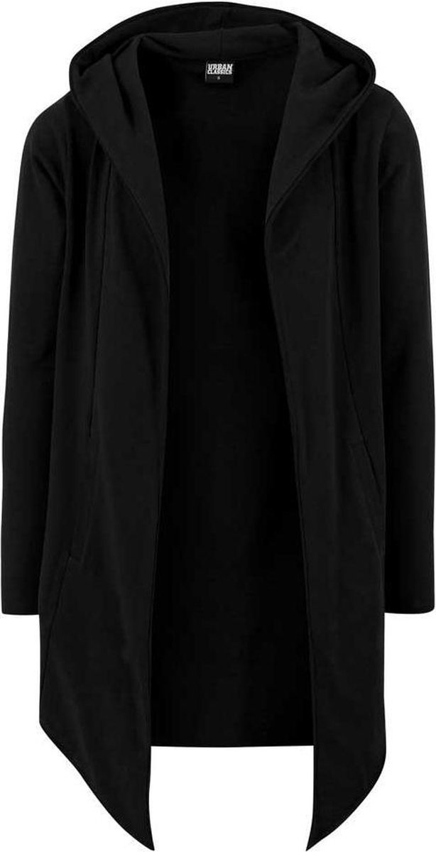 Urban Classics Long Hooded Open Edge Cardigan Heren Cardigan – S Zwart