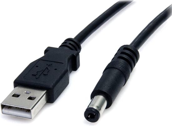 USB A naar 12V DC 5.5mm * 2.1mm Power Plug Voedingskabel 1m | bol.com