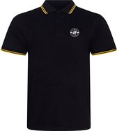 FitProWear Polo heren Zwart Geel maat M - Poloshirt - Polo - Heren Polo - sportpolo - polo katoen - polo met kraag - polo korte mouwen - herenkleding - sportkleding