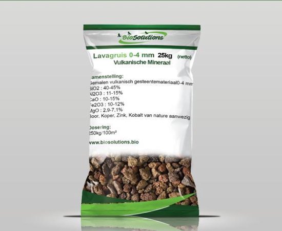 Lavagruis - 25 kg - Grof lavameel - Kleigrond verbeteren - Bodemverbeteraar - Grondverbeteraar