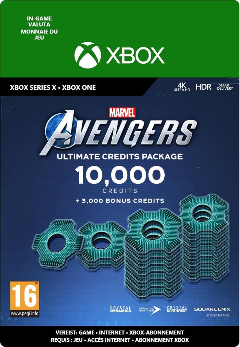 Marvel's Avengers: Ultimate 10.000 Credits Package - In-game tegoed - Xbox Series X/S/Xbox One download