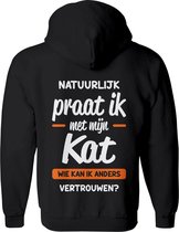 Vest dames, vest heren, natuurlijk praat ik met mijn kat, wie kan ik anders vertrouwen, katten, dieren, poes