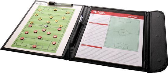 Tactiekmap voetbal - Agility Sports - Coachmap - Coachbord - Zwart | bol.com