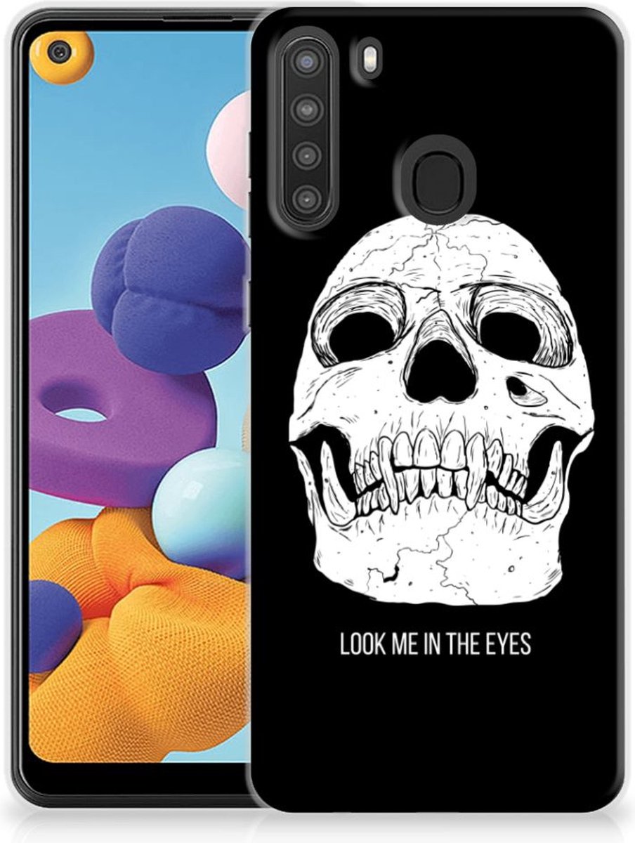 Silicone Back Case Samsung Galaxy A21 Skull Eyes