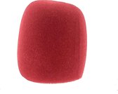Pare-brise Microphone - Microphone - Housse - Pare-brise - Casquette - Pare-brise - 70x60mm - Rouge - 1 pièce
