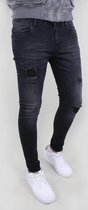 Gabbiano Jeans Ultimo Skinny Fit Jeans Powerflex 82655 Black Destroyed Mannen Maat - W33 X L34