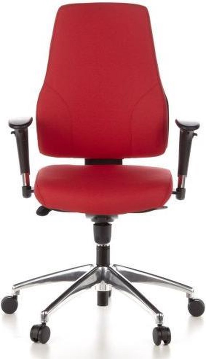 hjh office Pro-Tec 200 - Chaise de bureau - Tissu - Rouge | bol.com