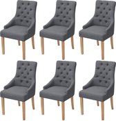 Eetkamerstoelen 6 stuks Eikenhout (Incl LW anti kras viltjes) - Eetkamer stoelen - Extra stoelen voor huiskamer - Dineerstoelen - Tafelstoelen