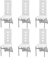 Eetkamerstoelen 6 stuks (Incl LW anti kras viltjes) - Eetkamer stoelen - Extra stoelen voor huiskamer - Dineerstoelen - Tafelstoelen