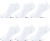 Chaussettes sneaker avec patte 6 paires - Wit - Chaussettes Sneaker Homme Multipack Homme Taille 43-46