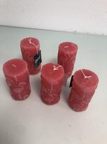 Kaarsen set, roze ( 5 stuks )