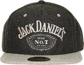Jack Daniel's vilten Snapback Cap Pet Donkergrijs - Officiële Merchandise