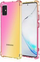 Samsung Galaxy S20 Back Cover Telefoonhoesje | Roze en Geel | TPU hoesje